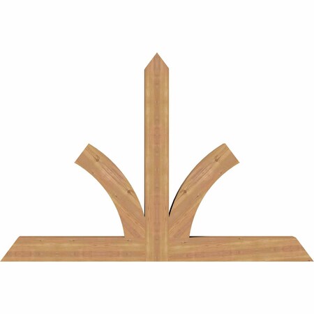 Ekena Millwork Richland Timber Gable Bracket, Western Red Cedar, 72"W x 48"H x 5 1/2"D x 5 1/2"F, 16/12 Pitch GBW072X48X0606RIC00SWR